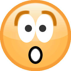 驚いた顔の絵文字