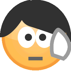 髪をかきあげる顔の絵文字