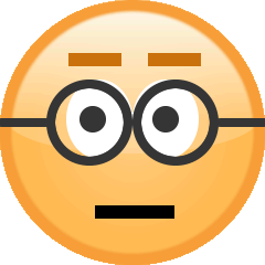 メガネをかけている顔の絵文字