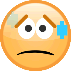 冷や汗の顔の絵文字