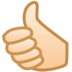 親指を上げた手の絵文字